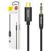 Baseus Cavo Baseus CAM01-01 (USB 2.0 type C M - Jack 3 5 mm M; 1 2m; Nero) [CAM01-01]