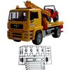 Bruder Brother MAN TGA carro attrezzi con SUV