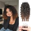 Renyarch Miracle Burmese Curly Mini Knots Crochet Human Hair - Extension Capelli Veri Pre-Separati per Donne Nere, 2 pezzi 50g Crochet Braids Water Wave Nodi Invisible Knotless, 20 pollici T30#
