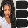 Mscat 3 fasci di capelli naturali Black Afro Kinkys Bulk Human Hair For Dreadlocks, dreadlocks Extension Braiding Twist Afro Kinky Human Hair For Locs Mini Twists Braiding Afro Kinky Hair 30g Pack