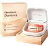 TAHJOS Faccette Dentali， Protesi Dentale Rimovibile， Kit Dentiera Completa Superiore e Inferiore， Riparazione Temporanea per Denti Mancanti， Soluzione Fai da Te per un Sorriso Naturale