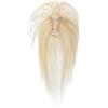 Generic Topper per capelli da donna, 25,4 cm, biondo platino, capelli veri, per diradare i capelli, morbidi, naturali e leggeri