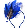 IYOU Cerchietto piume blu Copricapo flapper Fermagli per capelli Anni '20 Accessori capelli Gatsby per donna