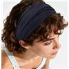 axy, fascia per capelli HB4, adatta per lo yoga e Cotone, colore: Blu scuro, cod. HB4