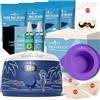 AURAFINE Kit per ceretta digitale di alta qualità, per donne e uomini, scaldacera a casa con perline di cera e vasetto in silicone, depilazione senza strisce, per pelli sensibili, bikini brasiliano,