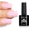 TOMICCA Smalto gel UV viola rosa, 8 ml, smalto gel soak off LED, per manicure