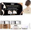 Rakiuty Tatuaggio Correttore,Crema Tatuaggio di Copertina,Copri Tatuaggi,Tattoo Concealer,Correttore per Coprire Tatuaggi,Copertina Make Up,Impermeabile,Coprire Tattoo Cicatrici,Macchie Scure,20g+20g