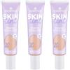 Essence Cosmetics Essence SKIN Tint, Make up, n. 20, Nude, idratante, naturale, vegano, senza olio, filtro UVA e UVB + SPF 30, senza profumo, confezione da 3 (3 x 30 ml)