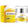 Jimklpy Crema Schiarente Viso Alla Vitamina C Crema Viso Giorno Anti-Macchie Per Una Pelle Luminosa E Radiosa, Schiarisce Le Macchie Scure E Uniforma L'Incarnato, Idratazione Profonda