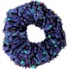 Blausky 1 elastico per capelli con brillantini, 4 x 10 cm, in velluto scrunchies, grandi elastici per capelli con paillette, in tessuto glitterato, per coda di cavallo, per donne e donne, viola