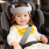 DAWRIS Tracolla regolabile per seggiolino auto, comodo supporto per il collo per bambini e per la testa, comodo cuscino cervicale per seggiolino per bambini, poggiatesta regolabile grigio con cintura di