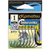 Kamatsu Cheburashka - Ami da pesca Forged K-337, forgiati e ultra affilati, in acciaio al carbonio, senza weedless Softbait, per pesce persico, lucioperca e luccio (4/0/55 mm/5 pezzi)