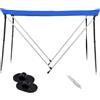 WTJDCCY Tendalino per Barca a 2 Archi, Tessuto Oxford 210D Resistente all'Acqua, Tendalino Barca con Struttura in Alluminio, Ideale per Barche Gonfiabili da Pesca da 100-140 cm(Blue)