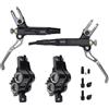 POAYUEWR Freno Idraulico Bici E4 800mm 1550mm Freno Anteriore Posteriore Raffreddamento 4 Pistoni Pressione Olio Freno a Disco AM DH MTB(Brake Pad 1 PCS)