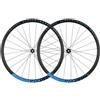 QHYRZE 700C Set Di Ruote Da Bici Da Strada Cerchio 36T Ratchet 100/142mm Mozzi Con Perno Passante Center Lock E Freno A Disco Ruota For Cassette A 7-12 Velocità(Blauw,30mm)