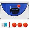 MeYuxg Set di mini canestro da basket, bordo strappabile per immersione, impermeabile, per esterni, con 3 mini palline, accessorio per trampolino per bambini e adulti