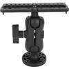 Asixxsix Supporto per Ecoscandaglio, Sfera Rotante a 360 Gradi Costruzione ABS Piastra di Montaggio Universale Supporto per Elettronica Marina, Staffa da Pesca per Barche con 4 Viti e 4 Dadi per