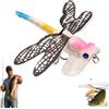 Xpwghap Lure Dragonfly Fishing Baits,Lifelike artificial lures for river fishing,Fly Bait Double Skirted Wings with Hook Simulation Pseudo For Rivers, Ponds, Saltwater, Coastal Areas(A)