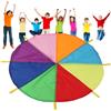Genérico Paracadute Play - Tessuto per ombrello da 2 m/3 m (1 pezzo), design di otto colori, set di giochi di gruppo per bambini, attrezzatura per attività cooperative all'aria aperta, strumenti