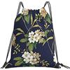 Generic Unisex Coulisse Borsa da Palestra Midnight Blue Mango Sacchetto Sportivo Fashion Zaino da Viaggio per Vacanze Donna Yoga 36X42Cm