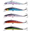 Generic XILILHC 5PC Minnow Wobblers Lure Occhi 3D Esche in Plastica Dura Crankbait Wobbler Esca Artificiale 10CM 8.6G Buona Attrezzatura da Pesca Set di Branzino(5 PCS-A)