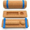 VELAJA Balance Board in Sughero, Set 4 in 1 con Rullo Massaggio, Pallina da Massaggio e Fascia Resistenza, Rinforzo Piedi, Pedana Fitness per Equilibrio, Stabilità, Blocchi Yoga, Riabilitazione