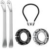 Pawfly Kit Chiavi per Raggi Bici, Set 5 Pezzi con 2 Levagomme, Utensili per Registrazione Cerchi e Riparazione Ruote, Attrezzi Manutenzione Bicicletta
