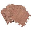 Alasum 10 Pezzi Tappeto Puzzle in Eva Effetto Legno Marrone Antiscivolo e Confortevole, per Palestra e Casa, Protezione Pavimenti e Comfort Durante L'allenamento