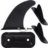 Abaodam Pinna di Tracciamento Staccabile Pinne in PVC Nero Set 3 Pz Facile Installazione e Stabilità in Acqua Piatta per Kayak e Tavola da Surf per Vacanze Estive