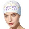 Generic Cuffia Da Nuoto Donna Copricapo impermeabile ad alta elasticità antiscivolo