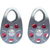 Vjsujehgy 2X Carrucola per Arrampicata su in Lega di Alluminio 22KN Leggera, Portatile, Resistente, Fissa, Altalena Singola, Grigia e