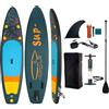 EASY BIG Set tavola da stand up paddle gonfiabile, design con ampia superficie, limite di peso 350 libbre (160 kg), completo di pagaia, pompa, zaino, pinne
