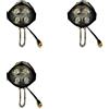 Vjsujehgy 3X Accessori per A LED per Bici Elettriche, Lampada da 36 V e 48 V, Clacson Integrato A 3 Pin, Luce Anteriore A 4 LED, per Monopattini Elettrici e Biciclette
