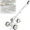 VUNHEX Tracciatrice Manuale per Linee A Freddo, Carrello Portatile per Tracciatura Linee, Macchina per Tracciare Linee A Ruota con Ugello per Una Rapida Segnaletica Orizzontale in Parcheggi