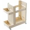Rtuopk Carrello Porta Attrezzi Sportivi Carrello Organizzatore da Palestra Carrello Porta Manubri Porta Racchette Struttura in Plastica Trasportabile Perfetto Adatto per Allenamento, Giallo Crema