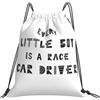 Generic con Coulisse Borsa Coulisse Every Little Is A Race Car Driver Sacca Sportiva Palestra Leggero Zainetti per Donna Sport Nuoto 36X42Cm