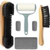 Vjsujehgy Set 6 Spazzole per Tavolo e Sponde Biliardo, Accessori per Pulizia Panno Biliardo con Spazzole in Legno, Panno per Pulizia e Rullo Adesivo per Rimozione Pelucchi.