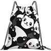 Generic Fashion Borsa Sportiva da Palestra Cute Panda Borsa Palestra Scuola Personalizzato Zaino da Viaggio per Nuoto Donna Adulto 36X42Cm