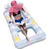 Générique Materassi Gonfiabili Piscina per Adulti - Sedia a sdraio gonfiabile galleggiante con Poggiatesta, Lounge Piscina ispessita | per Lago Fiume Giardino Posteriore Cortile Campeggio Vacanze Festa E Raduno