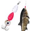 Generisch Luci a LED da pesca, con gancio, attraenti esche per immersioni in acqua salata, montaggio per pesce persico in vetro, mare, acqua salata, pesce persico, siluro, trota, offshore