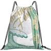 Generic con Coulisse Zaino Coulisse Summer Fun Surfing At Sea Sacca Sportiva Unisex Gym Sack per Viaggi Spiaggia Festival 36X42Cm