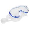 POENVFPO Maschera subacquea professionale in silicone per una visione ampia, con visiera morbida, adatta a tutti i tipi di persone, colore nero (MK-102 blu)