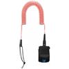 QSTDGVPW Paddleboard Leash Corda Flessibile Acciaio TPU Spiralato Rotante Polsino Imbottito Neoprene con Tasca Adatto Surf Escursioni Mare Paddleboarding, Rosa