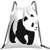 Generic Fashion Coulisse Tasche Panda Black White Sacca Sportivo Unisex Zaino Sportivo per Uomo Nuoto Festival 36X42Cm