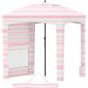 SOARS Tenda da Spiaggia Portatile con Parete Rimovibile 185x185 cm | Tenda da Mare Regolabile in Altezza, Parasole con Tasche Portaoggetti e Borsa da Trasporto, per Campeggio e Picnic