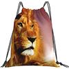 Generic Fashion Borsa Coulisse Big Lion Sacchetto Sportivo Personalizzato Zainetto per Viaggi Spiaggia Adulto 36X42Cm