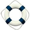 Sea-Club Salvataggio marittimo decorativo in polistirolo/tessuto, Ø = 20 cm, blu/bianco