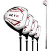 golfuwo Mazza da golf in legno # 1/3/5/4H ferro mano destra VCT3 testa in lega di alluminio ibrido driver da golf in ferro asta in legno per uomini donne sport (legno #1)