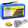 WILLQ Batteria per Hoverboard da 36 V 4400 mAh - Batteria Ricaricabile al Litio Sostitutiva (36 V 4,4 Ah) con connettore XT60 e Rivestimento in PVC per Hoverboard
