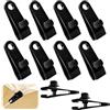 AIEDECOPT Clips per Teloni di Fissaggio, 10 PCS Clip per Telo Ombreggiante, Tarp Clips per Tenda, Clip di Fissaggio Regolabili per Teloni per Telonis, Tende, Tettoie e Coperture per Piscine
